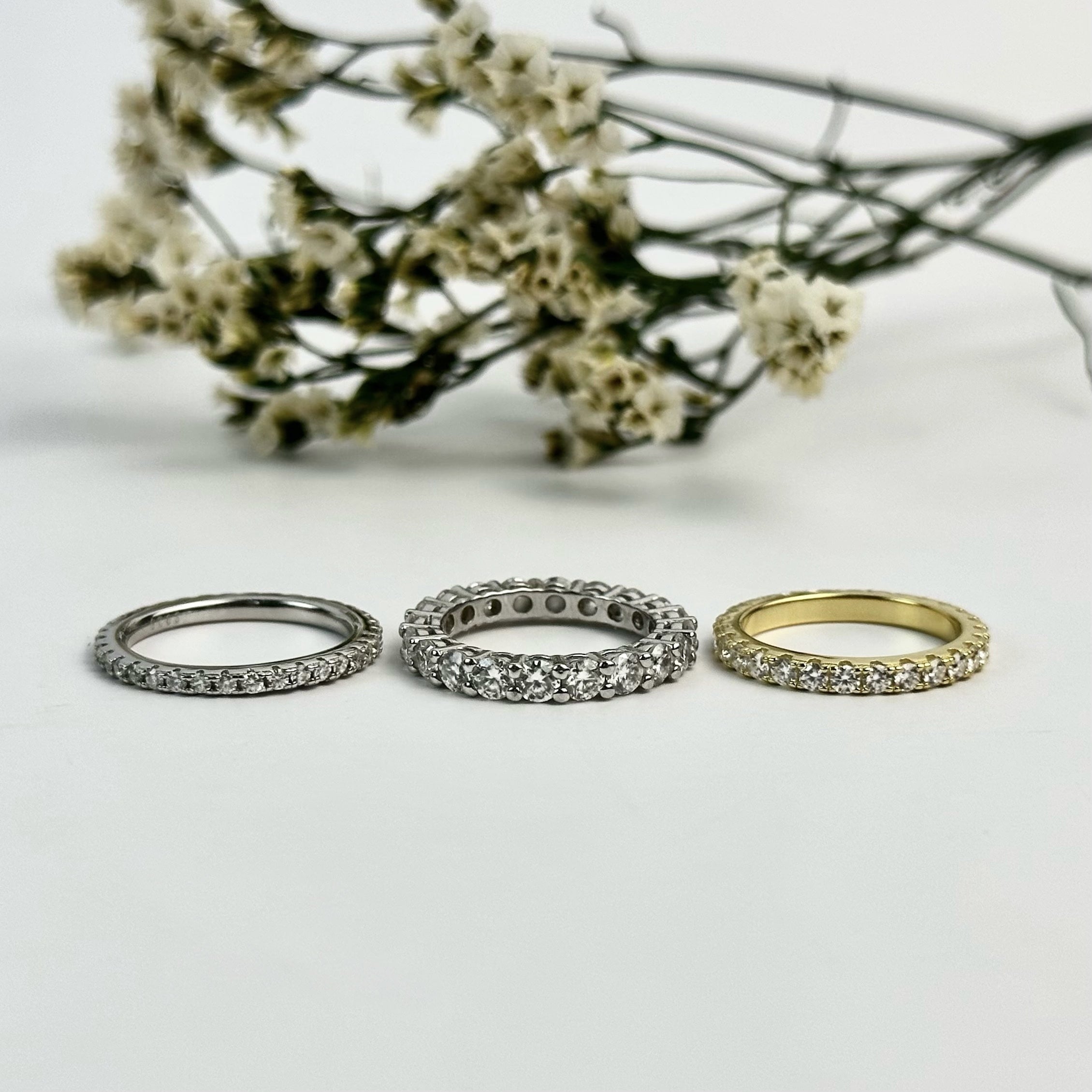 Baguette + Round Eternity Band – Ring Concierge